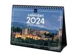 Calendario de mesa 2024 Finocam S-21x15 Ciudades con espacio para anotaciones catalán