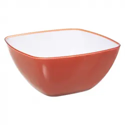 Ensaladera cuadrada 25cm rojo
