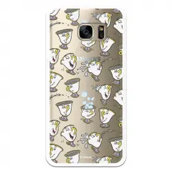 Funda Oficial Disney Chip Potts Siluetas Transparente Para Samsung Galaxy S7 Edge