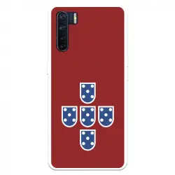 Funda Para Oppo A91 Del Federación Portuguesa De Fútbol Escudo Fondo Rojo - Licencia Oficial Federación Portuguesa De F