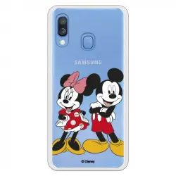 Funda Para Samsung Galaxy A20e Oficial De Disney Mickey Y Minnie Posando - Clásicos Disney