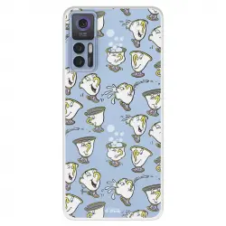 Funda Para Tcl 30 5g Oficial De Disney Chip Potts Siluetas - La Bella Y La Bestia