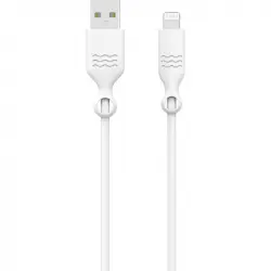 Just Green Cable Ecológico Lightning a USB-A Macho/Macho 2m Blanco
