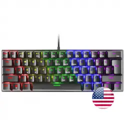 Mars Gaming MK60 Teclado Mecánico Negro FRGB Switch Rojo Layout USA