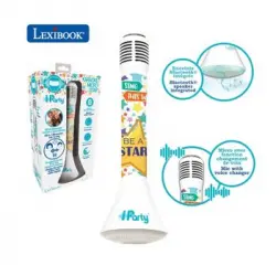 Micrófono Karaoke Inalámbrico Con Altavoz Bluetooth Integrado, Luces Y Cambio De Voz Iparty