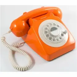 Teléfono Retro De Disco Naranja
