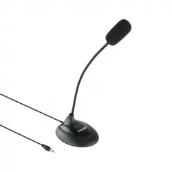 TooQ Micrófono Multimedia Flexible Jack 3.5 mm Negro