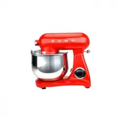 Batidora Amasadora Orbital 1800w. Procesador Alimentos Profesional 8l., 6 Velocidades. Diseño Retro Vintage. Color Rojo