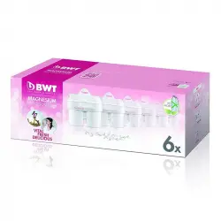 BWT Magnesium Mineralizer Pack de 6 Filtros con Magnesio Longlife Mg2+