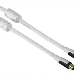 Cable Coaxial - Hama, 1.5m, 2xCoax, Blanco