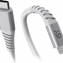 Cable USB -ISY ICN-5000-WT-CL, De USB-C a Lightning, 2 m, Blanco