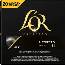 Cápsulas monodosis - L'OR Espresso Ristretto,Pack de 20 cápsulas para tazas, Negro/Oro