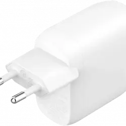 Cargador - Belkin BoostCharge, 60 W, 2 puertos, USB-C, Carga rápida, Universal, Blanco