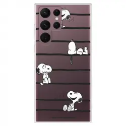 Funda para Samsung Galaxy S22 Ultra Oficial de Peanuts Snoopy Rayas - Snoopy