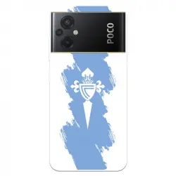 Funda Para Xiaomi Poco M5 Del Rc Celta Escudo Trazo Azul - Licencia Oficial Rc Celta