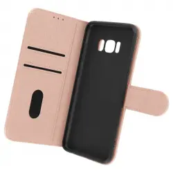 Funda Samsung Galaxy S8 Tarjetero Soporte Vídeo Rosa