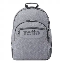 Mochila Escolar Totto Gris Metálico Crayoles Gris