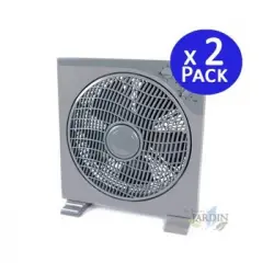 Pack 2 X Ventiladores Cuadrado De Suelo 12" Oscilante Con Temporizador 40w
