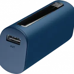 Powerbank - CellularLine PBNEWTANK5000B, 12 W, 5000 mAh, Universal, USB C, Tamaño mini, Azul