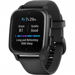 Reloj deportivo - Garmin Venu SQ 2 Music, Pantalla AMOLED 1.41", Monitoreo del sueño, GPS, Connect IQ™, Negro