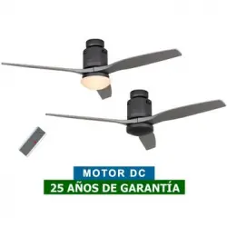 Ventilador De Techo Con Luz Casafan 93132344 Aerodynamix Eco 132 Bg Plateado/ Gris Basalto