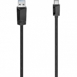 Cable USB - Hama 00200657, USB-A Plug a USB-C Plug, 3.2 Gen 2, 10 Gbit/s, 1.00 m, Negro