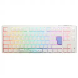 Ducky ONE 3 Classic TKL Pure White Hot-swappable MX-Red RGB PBT Teclado Mecánico