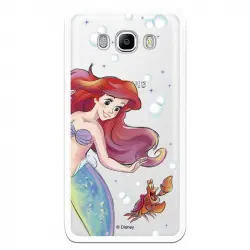 Funda Oficial Disney Sirenita Y Sebastián Transparente Para Samsung Galaxy J7 2016 - La Sirenita