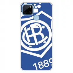 Funda Para Realme C21y Del Recre Escudo Fondo Azul - Licencia Oficial Real Club Recreativo De Huelva