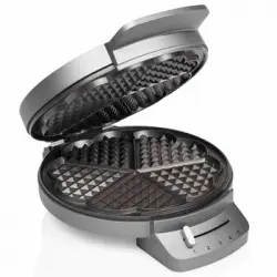 Gofrera Deluxe Para 5 Gofres Hierro Plateado Y Negro 1200 W Princess