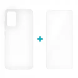 Icoveri Pack Funda Gel TPU Antigolpes Transparente + Cristal Templado 9H para Samsung Galaxy A52