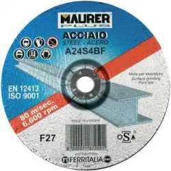 Maurer Disco Repasar Abrasivo Acero 125x6x22.23mm
