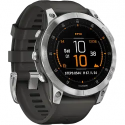 Reloj deportivo - Garmin Epix™ (Gen 2), Plata, 125-208 mm, 1.3", 16 días, Frecuencia cardíaca, VO2 Max, WiFi