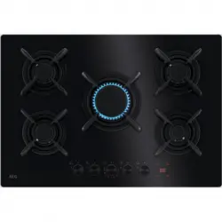 AEG HKB75453NB Serie 8000 Flamelight Placa de Gas 5 Zonas 75cm Negra