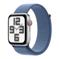 Apple - Apple Watch SE2 GPS + Cellular 44mm Aluminio Plata con correa Azul invierno Sport Loop (Reacondicionado grado A).