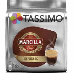Cápsulas monodosis - Tassimo Marcilla Espresso, 16 cápsulas