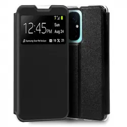 Cool Funda Flip Cover Liso Negra para Xiaomi Redmi 12C