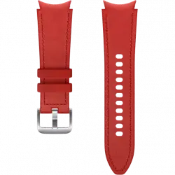 Correa - Samsung Hybrid Leather Band, Para Galaxy Watch 4 / Classic, Cuero, S/M, Rojo