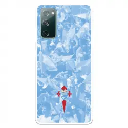 Funda Licencia Oficial RC Celta Escudo Fondo Hinchada para Samsung Galaxy S20 FE
