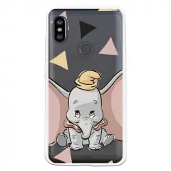 Funda Oficial Disney Dumbo Silueta Transparente Para Xiaomi Redmi Note 6