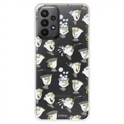 Funda Para Samsung Galaxy A23 5g Oficial De Disney Chip Potts Siluetas - La Bella Y La Bestia