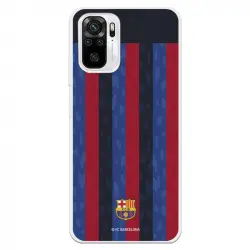 Funda Para Xiaomi Redmi Note 10 Del Fc Barcelona Fondo Rayas Verticales - Licencia Oficial Fc Barcelona