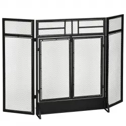 Homcom Salvachispas Plegable Negro