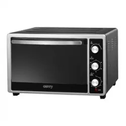 Horno Eléctrico Convección, 35l, Acero Inox, Asador Giratorio, Temporizador, Ajuste Temperatura Negro 2200w Camry Cr 6018