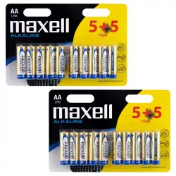 Maxell LR6 Pilas Alcalinas AA 1.5V 20 Unidades