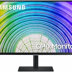 Monitor - Samsung LS32A600UUUXEN, 32" WQHD, VA, 5 ms, 75 Hz, HDR10, 300 cd/m², FreeSync, Negro