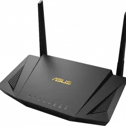 Router - ASUS RT-AX56U, WiFi 6, Dual Band, Hasta 1800 Mbit/s, MU-MIMO, 80 Mhz Ancho Banda, AiMESH, x2 USB