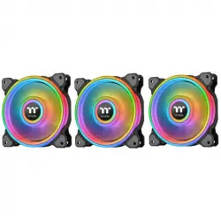 Thermaltake Riing Quad 12 RGB Radiator Pack 3 Ventiladores Edición Premium Negro