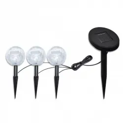 VidaXL Pack 3 Lámparas de Bola LED para Jardín con Panel Solar