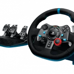 Volante - Logitech G29 Driving Force, PS5, PS4, PS3, PC, 6 velocidades, Pedales ajustables, Force Feedback, LED